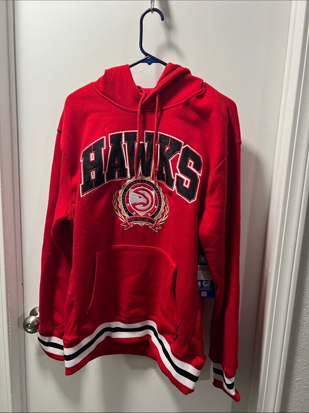 Hawks Red Crewneck Pullover Sweatshirt